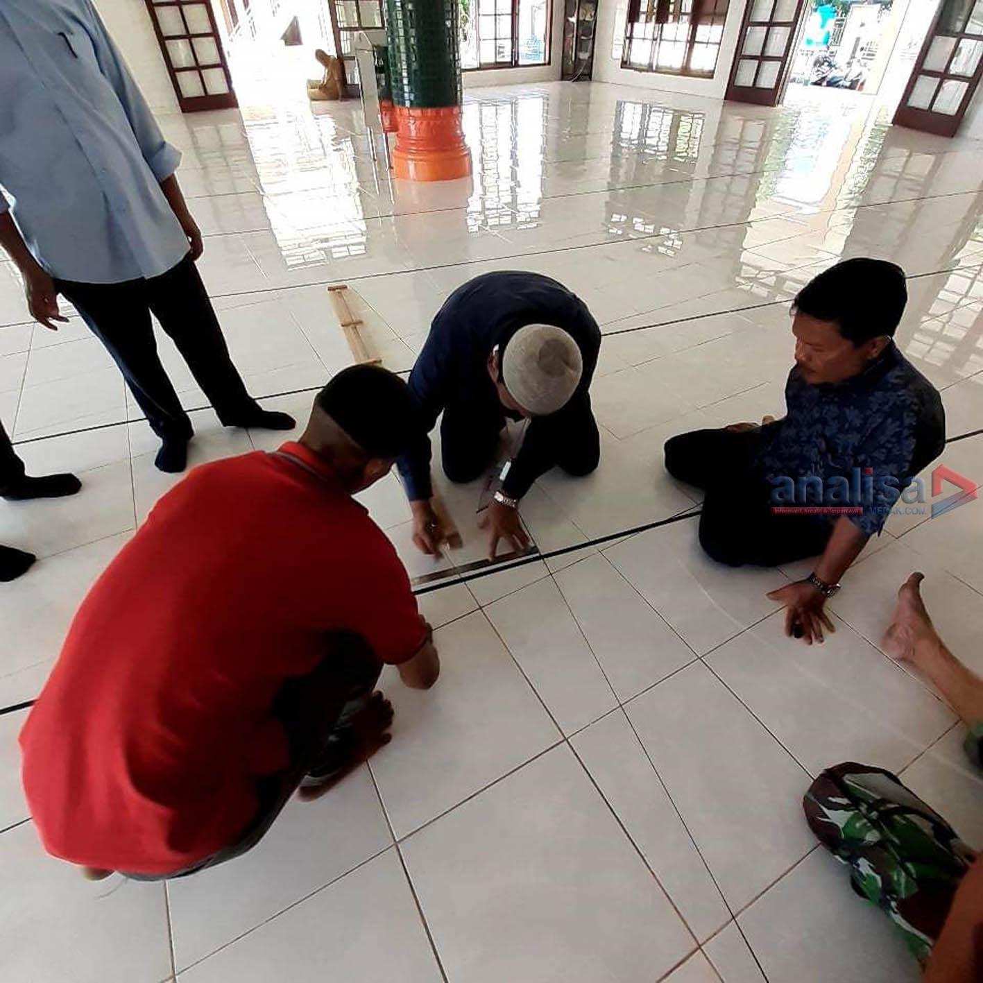 Masjid Gampong PBB Lakukan Pengukuran Arah Kiblat