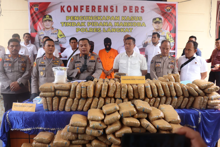 Begini Kronoligis Penangkapan Pengedar 233 Kg Ganja di Langkat