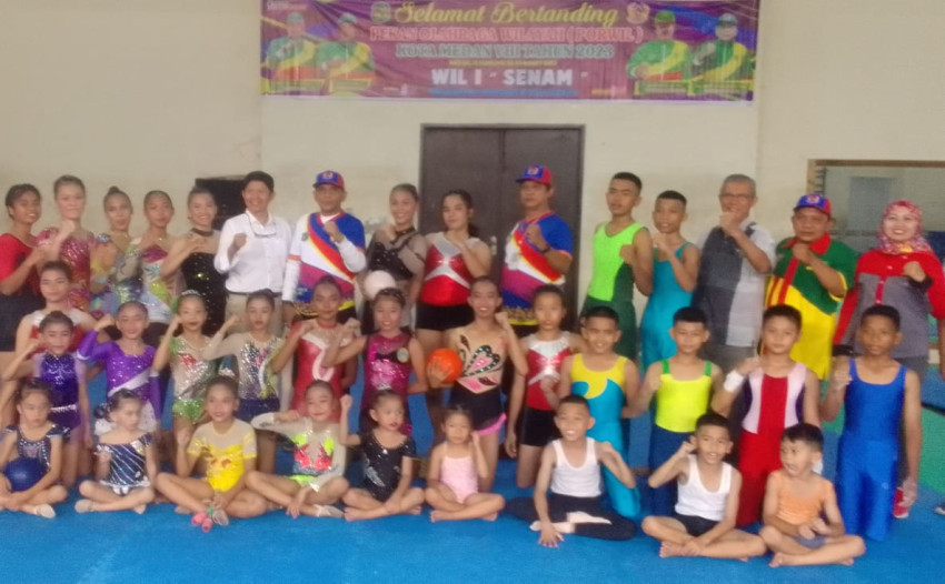 Raih 3 Medali Emas, Medan Amplas Juara Umum Senam Porwil VIII
