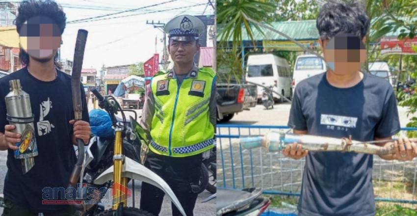Pakai Knalpot Brong, Polres Sibolga Tindak Pengendara Roda 2