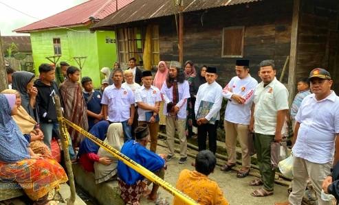 Gerindra Tapsel Peduli Salurkan Bantuan Kepada Korban Kebakaran di Bulu Mario Sipirok