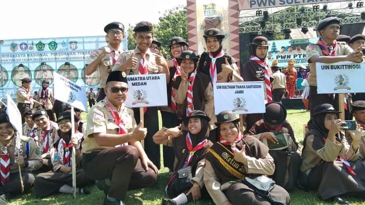 Pramuka UIN Sumut Medan Sabet Tapak Perkemahan Terbaik Putra Di PWN Gorontalo