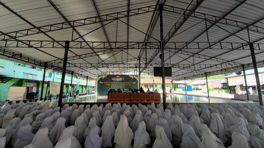 Rangkaian Acara Tasyakuran 1 Abad NU, Seribuan Santri Ponpes Mustafawiyah Purbabaru Ikuti Penguatan Aswaja