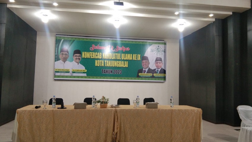 Heboh, Protokoler persoalkan Spanduk Konfercab PCNU Karena Tak Ada Poto Walikota Tanjungbalai