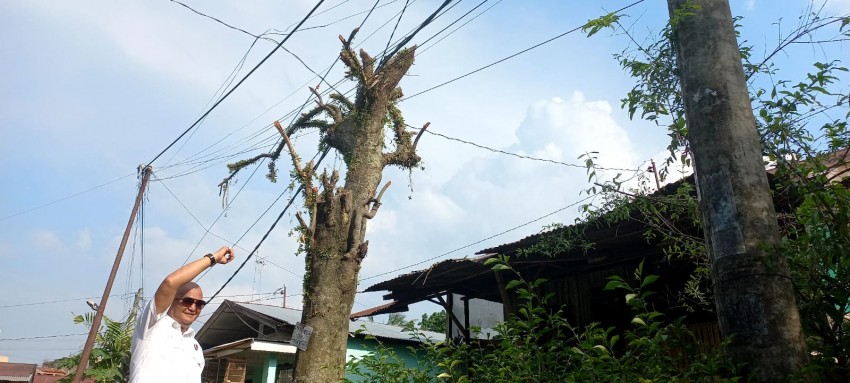 Tiang Listrik Beton Retak di Medan Barat,Anggota DPRD Minta PLN Segera Perbaiki