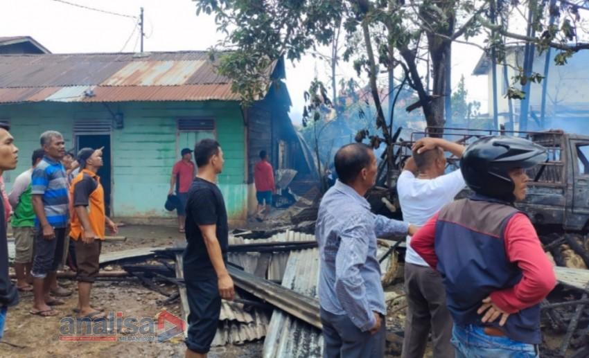 Tinggalkan Bakaran Sampah, 3 Rumah Warga di Sidimpuan Ludes