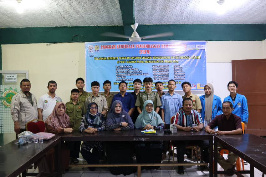 Dosen Pertanian UMSU Beri Pelatihan Budidaya Tanaman Sayuran Organik  di Panti Asuhan Putra Muhammadiyah Medan Kota.