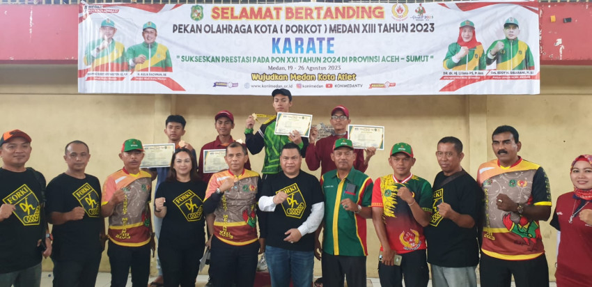 Karateka Medan Sunggal Berjaya di Arena  Porkot 2023