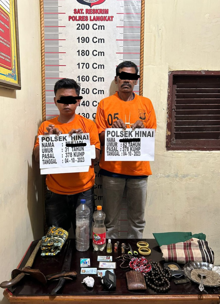 Mengaku Bisa Menggandakan Uang Ditangkap Polsek Hinai Polres Langkat