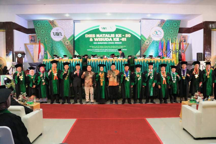 Milad ke 50, Rektor UIN Sumut Wisuda 4.495, Ini Sejarah UIN Sumut dan Prestasi yang Dicapai