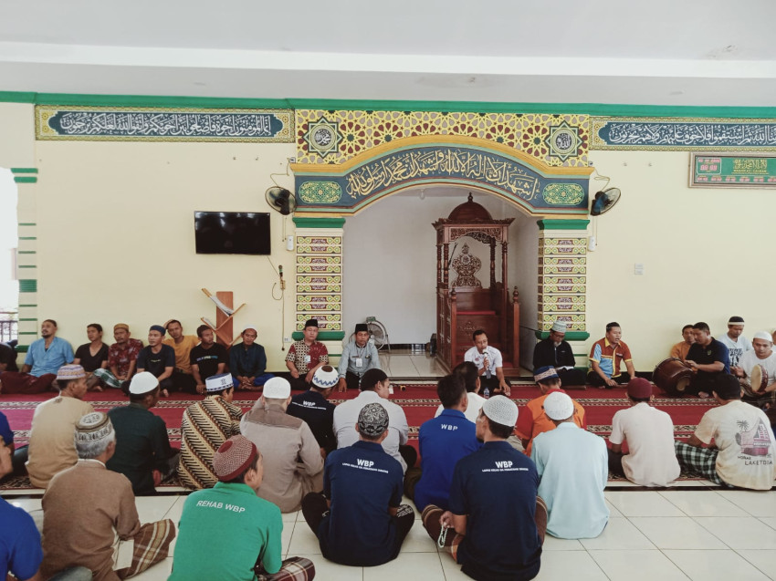 Bina Kepribadian dan Kerohanian WBP Lapas Pematangsiantar adakan KKR di Gereja dan Pengajian serta Takjiah di Masjid Lapas