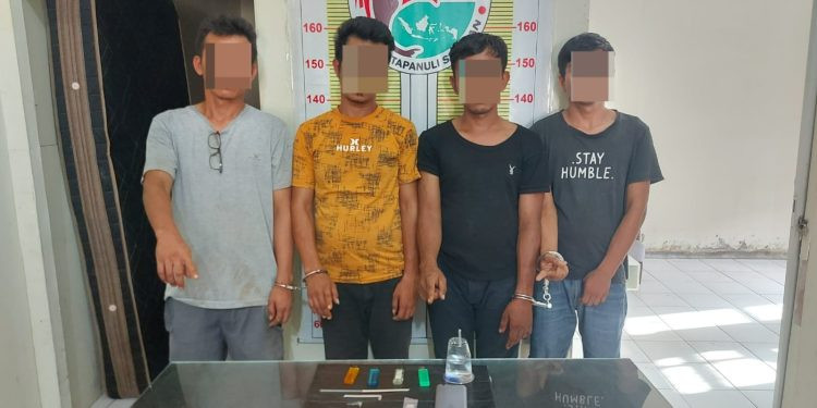 4 Warga Sidimpuan Diamankan Dari Angkot di Batang Toru Bawa Sabu