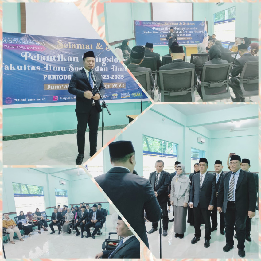 Dekan FISIP UMA Lantik Fungsionaris Periode 2023-2025