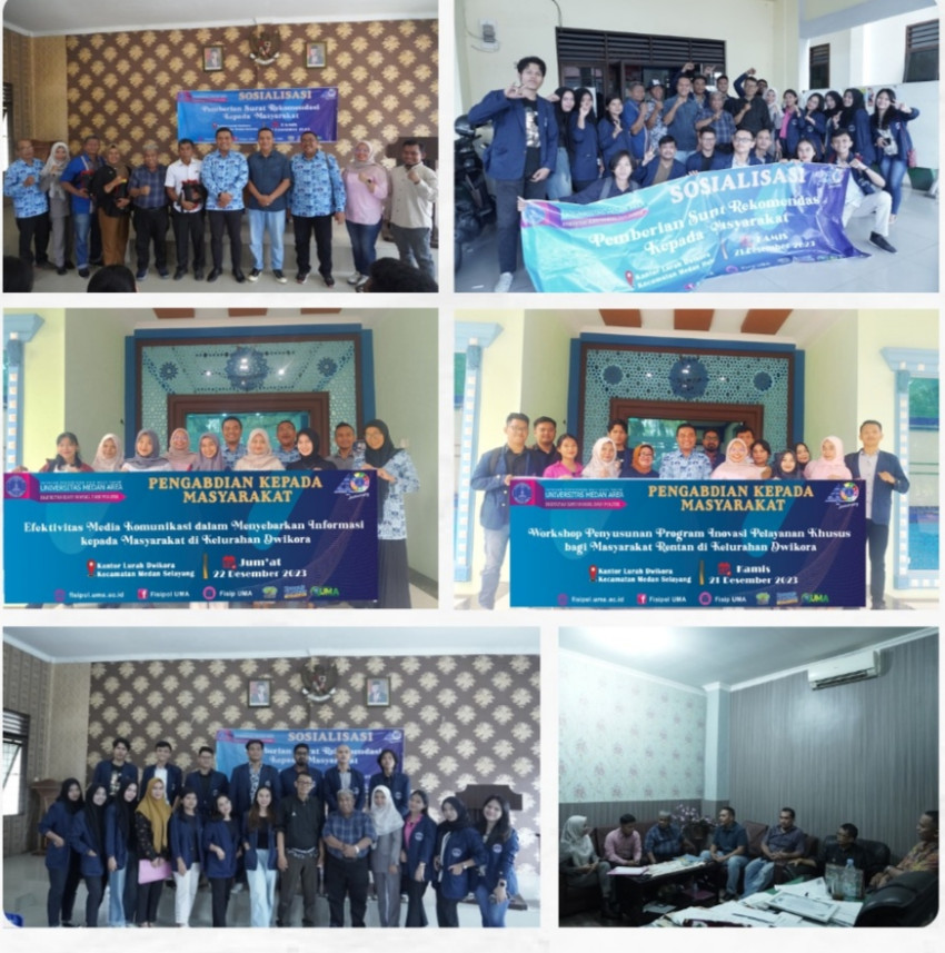 PKM FISIP UMA Terjunkan 14 Doktor dan Magister di Kelurahan Dwikora Medan Helvetia