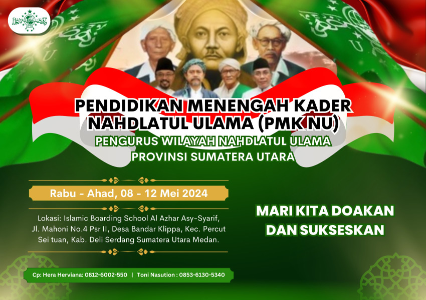 PWNU Sumut Akan Gelar Pendidikan Menengah kader NU Angkatan I, 8-12 Mei 2024