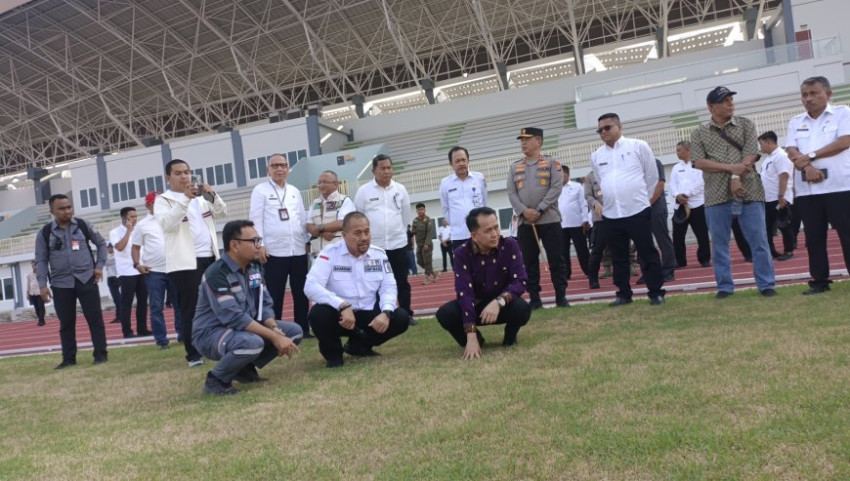 Hari Pertama Pj Gubernur Sumut Agus Fatoni Bertugas, Usai Mendarat di Kualanamu Langsung Tinjau Venue PON