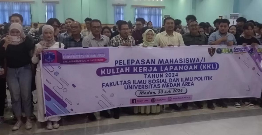 Prodi Komunikasi FISIP UMA Lepas 145 Mahasiswa KKL 2024