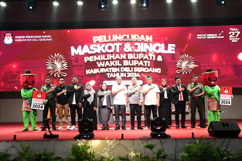 Maskot dan Jingle Pilkada Deliserdang 2024 Diluncurkan
