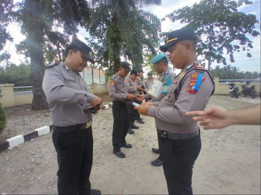 Kapolsek Barumun Tengah Tekankan Kedisplinan Bekerja Sesuai Tupoksi