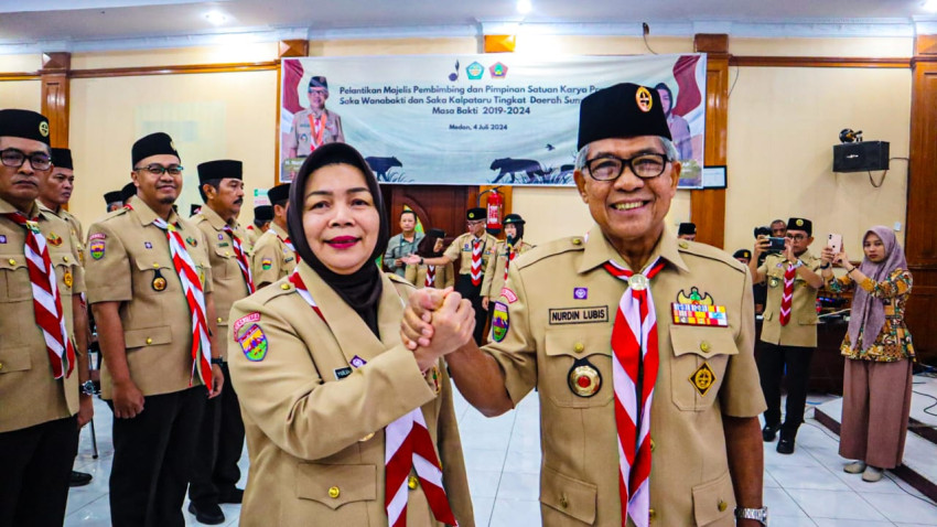Ketua Kwarda Pramuka Sumut Kukuhkan Jajaran Mabisaka Wanabakti dan Saka Kalpataru