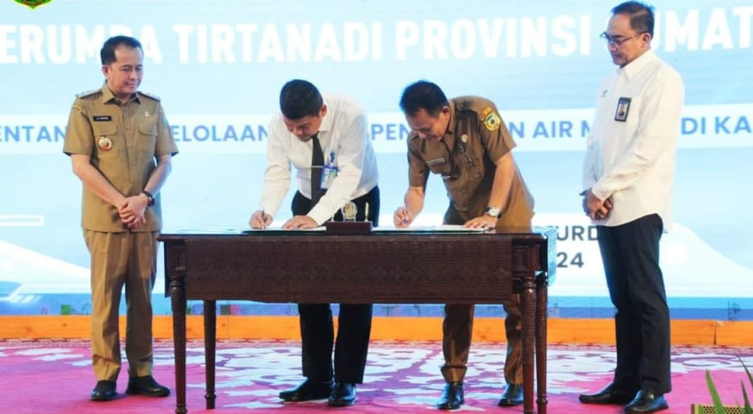 Pemkab Palas MoU Dengan Perumda Tirtanadi Sumut Untuk  Pengelolaan Air Minum