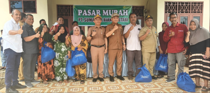 600 Paket Sembako Pasar Murah Disiapkan PT SRL Blok II Garingging