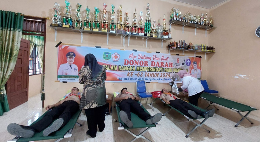 Sambut Bulan Bakti Pramuka, Kwarcab Palas Gelar Donor Darah dan Bakti Sosial