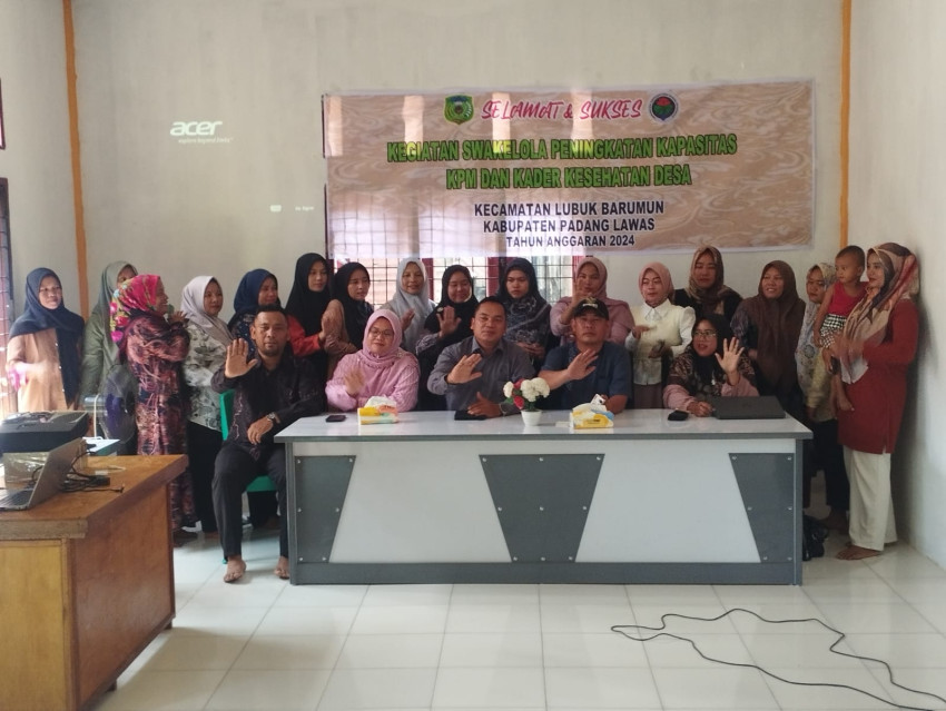 BKAD Lubuk Barumun Gelar Swakelola Peningkatan Kapasitas KPM dan Kader Kesehatan Desa