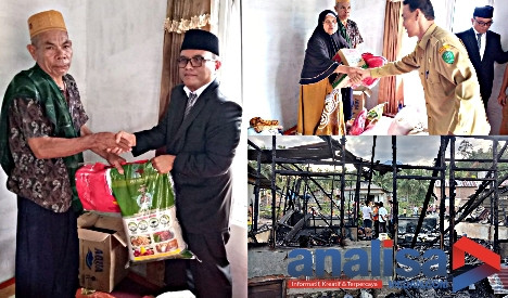 Kunjungi Korban Kebakaran di Sidimpuan. Letnan Dalimunthe: Ini Duka Kita Semua