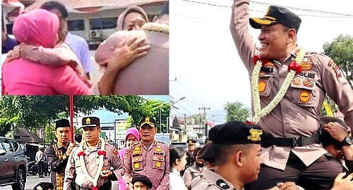 Isak Tangis Warnai Pelepasan Kapolres Dudung Setyawan