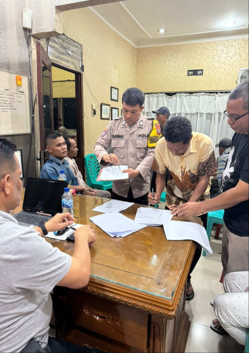 Kapolsek Barumun Mediasi Sengketa Lahan antara Perusahaan dengan Warga Huta Dolok