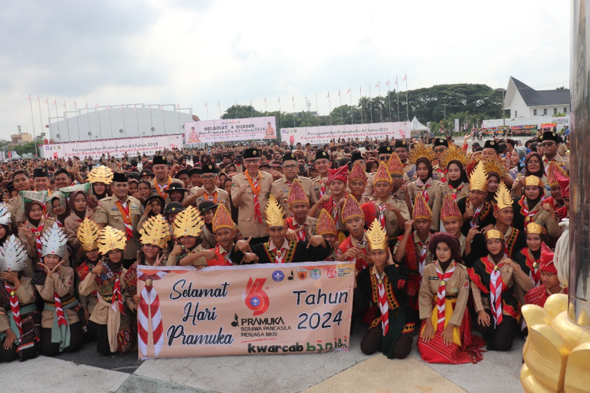 Kwarda Sumut Peringati Hari Pramuka, Pj Gubernur Ajak Gelorakan Semangat Bela Negara dan Nasionalisme