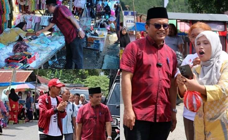 Turun Kepasar, Cawalkot Letnan 02 Disambut Antusias dan Teriakan Sidimpuan Harus "MANTAP" Tulang