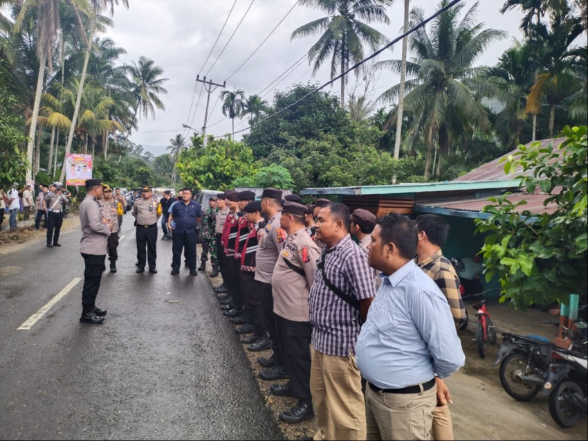 Wujudkan Pilkada Damai Kondusif, Polres Palas Laksanakan Pengamanan Kampanye Terbatas Paslon 02