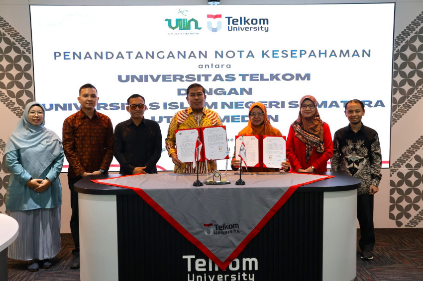 UIN Sumut Tandatangani MoU dengan Telkom University Bandung