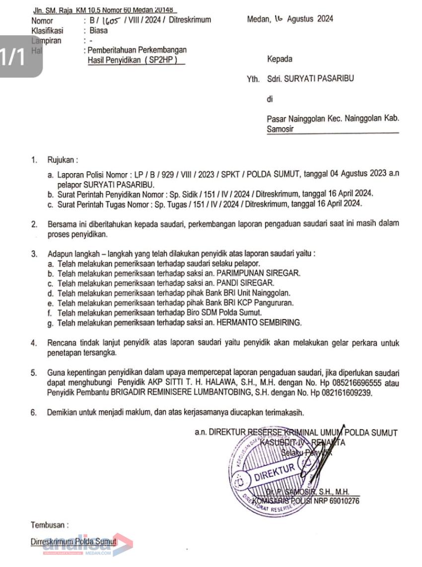 Korban Kecewa, Kapolda Sumut Diduga Ragu Tetapkan Dua Terduga Pelaku Penipuan, Penggelapan Testing AKPOL Menjadi Tersangka