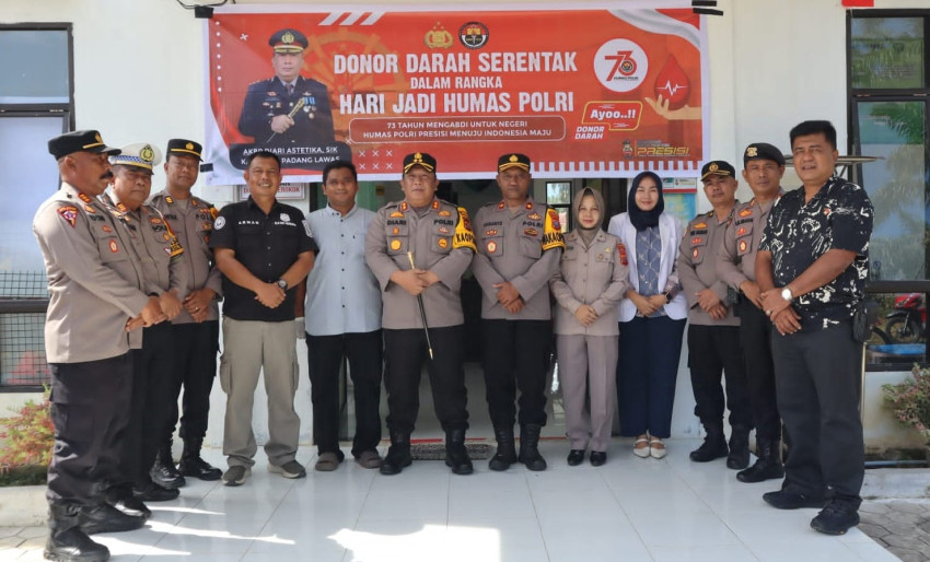Sambut Hari Jadi Humas Polri ke 73, Polres Palas Gelar Donor Darah