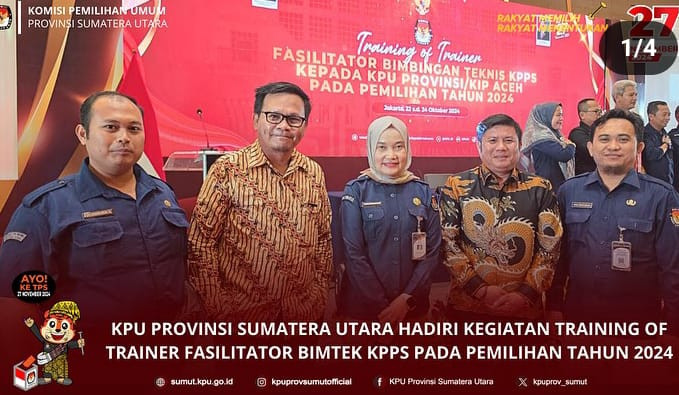 KPU Sumut Ikuti Training of Trainer Fasilitator Bimtek KPPS