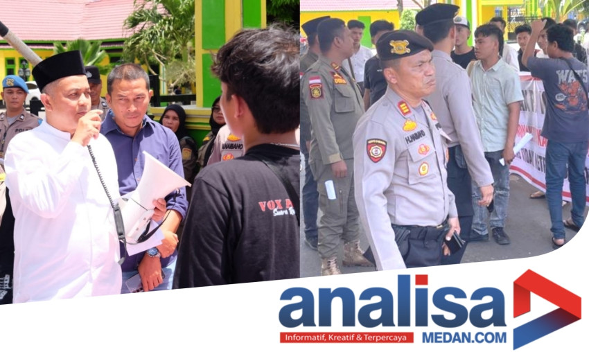 Nyaris Bentrok, Puluhan Mahasiswa Tuntut Pj Tumanggor Bersihkan Kepling Se-Kota Padangsidimpuan Yang Ikut Kampanye