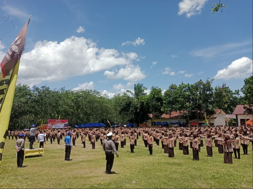 Satlantas Polres Palas Melaksanakan Krida Lantas di Perkemahan Saka Bhayangkara
