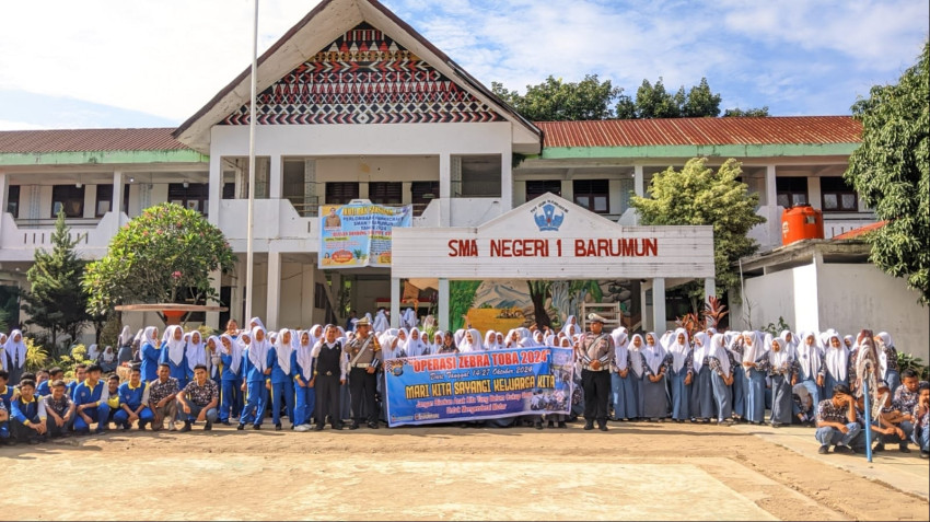 Sat Lantas Polres Palas Sosialisasikan Ops Zebra Toba ke Palajar