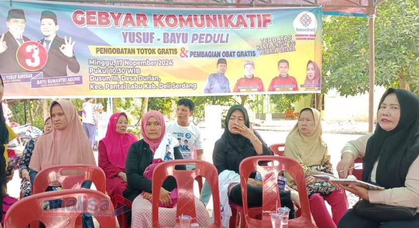 Gebyar Komunikatif Yusuf-Bayu Peduli Disambut Antusias Masyarakat
