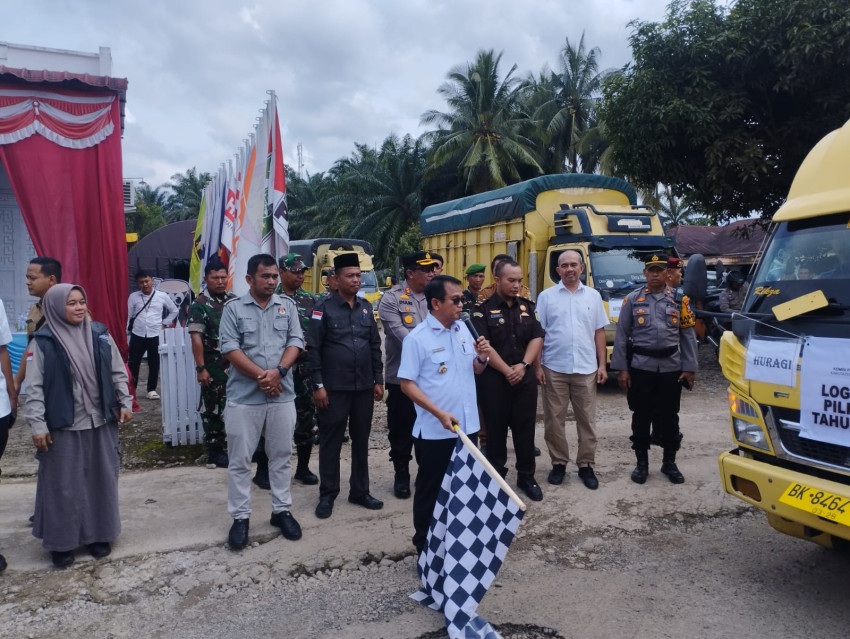 KPU Palas Distribusikan Logistik Pilkada ke 8 Kecamatan