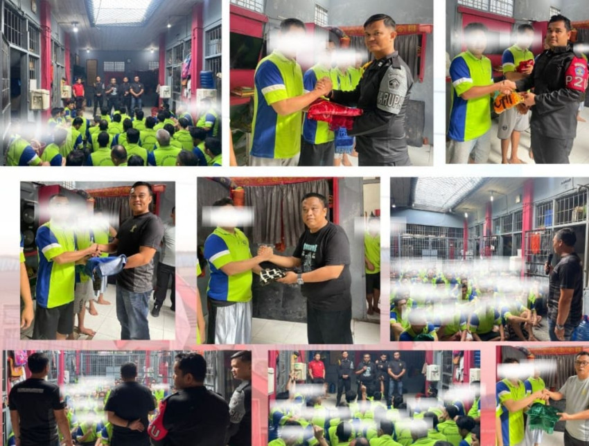 Rutan Kelas Sibuhuan Laksanakan Pembagian Sajadah ke Warga Binaan
