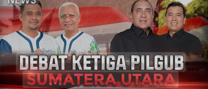 Debat ke 3 Pilkada Sumut Para Paslon Adu Gagasan, Ketua KPU Ajak Pelihara Kebersamaan