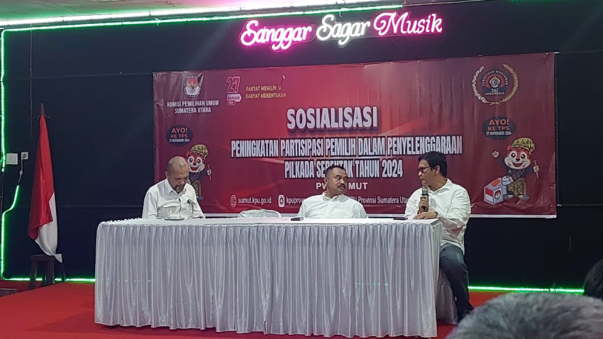 PWI dan KPU Sumut Gelar Sosialisasi Peningkatan Partisipasi Pemilu 2024