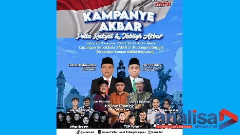 Undangan Terbuka Untuk Warga Padangsidimpuan, Kampanye Akbar Letnan-Levi "MANTAP" Rabu Besok