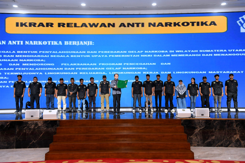 Sumut Bersih Dari Narkoba Bakal Terwujud, Sebanyak 4500 Relawan Ucapkan Ikrar Perangi Narkoba