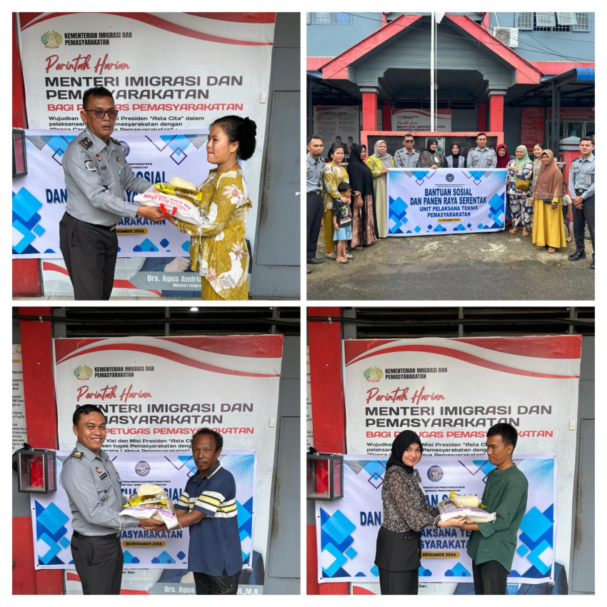 Keluraga WBP Kurang Mampu,Terima Paket Sembako dari Rutan Sibuhuan