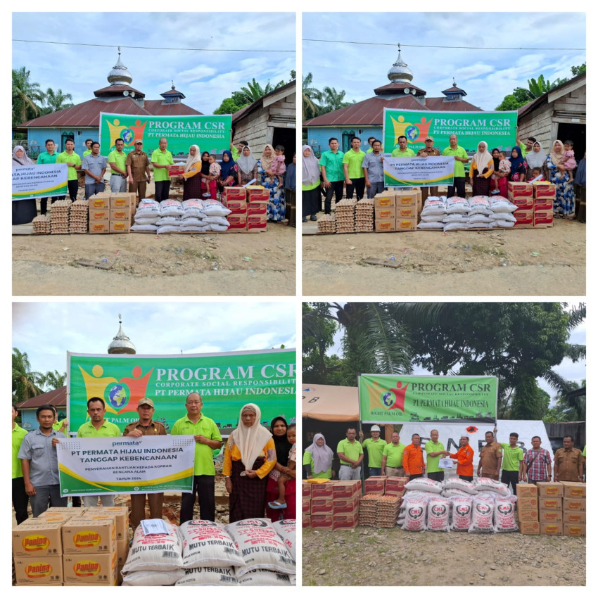 PT Permata Hijau Indonesia Salurkan Bantuan ke Warga Palas Terdampak Banjir